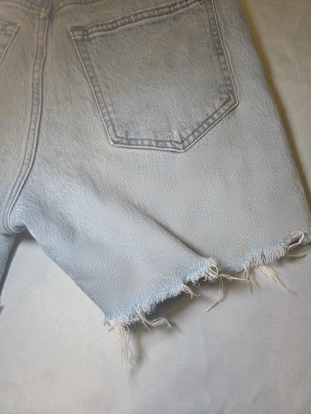 Abercrombie & Fitch Dad Short High Rise Womens 27  Distressed Denim Shorts - Picture 12 of 13